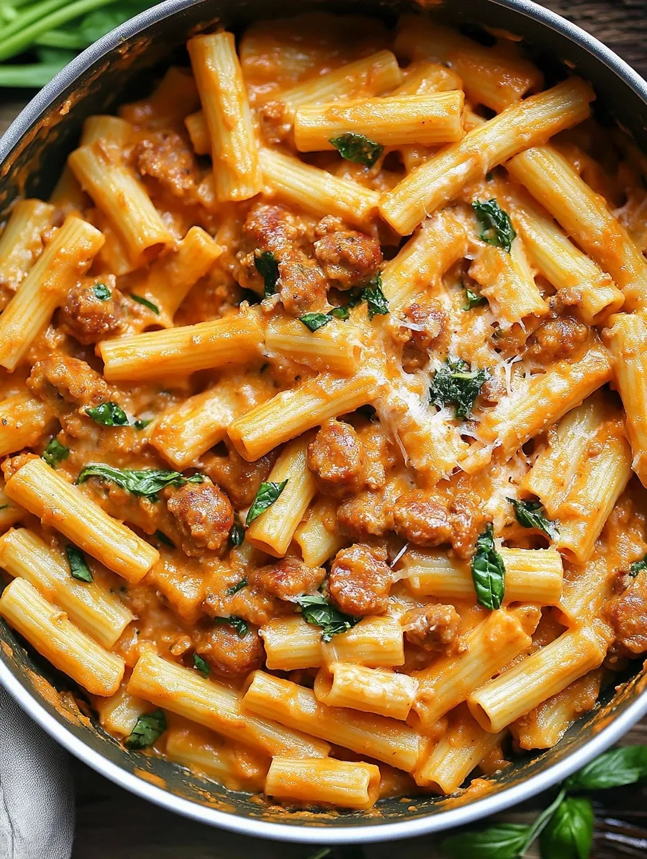 Cremige Wurst-Rigatoni
