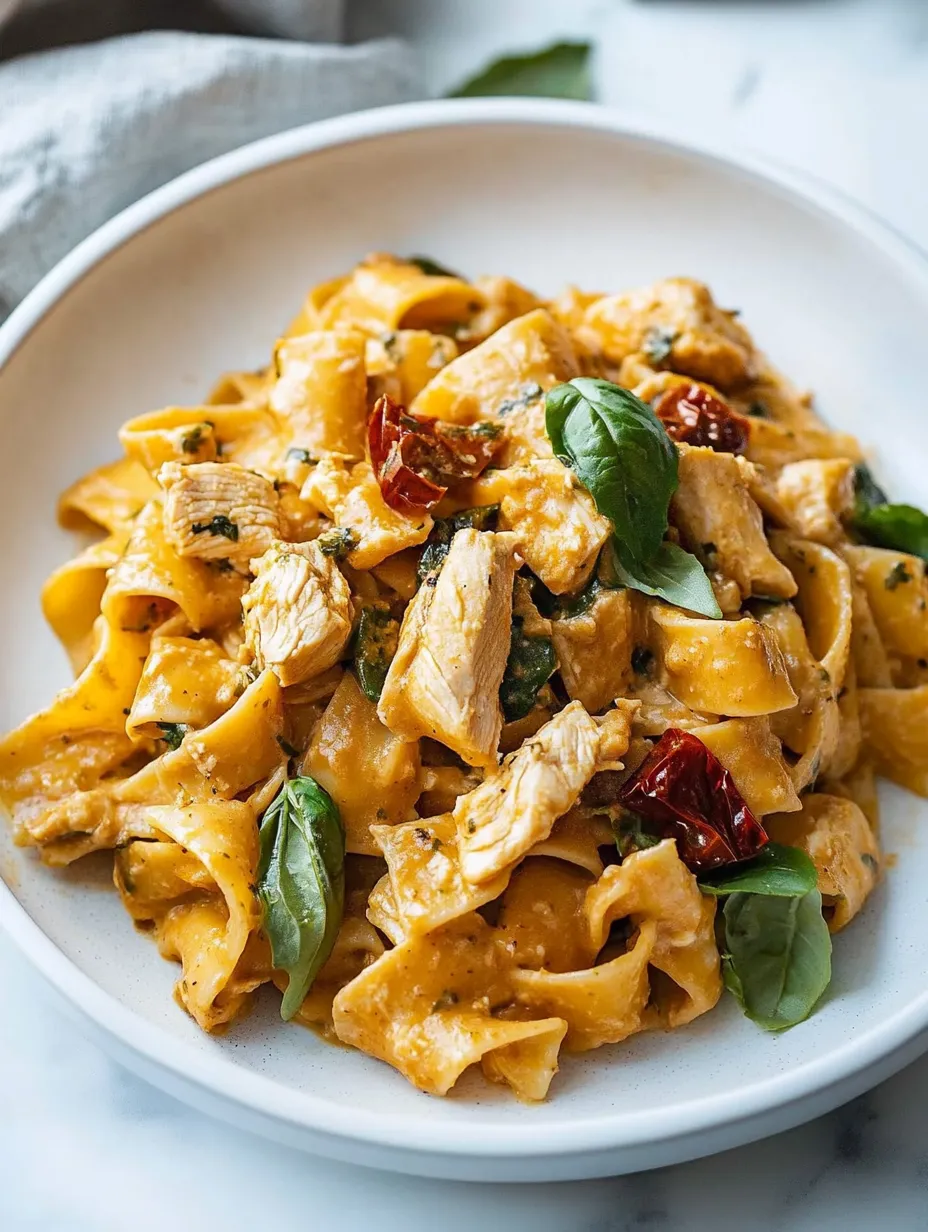 Einfache Toskana Hähnchenpasta