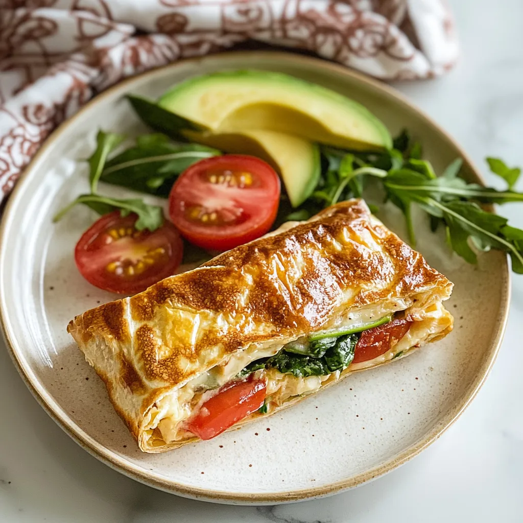 2 Zutaten Protein Fladenbrot mit körnigem Frischkäse
