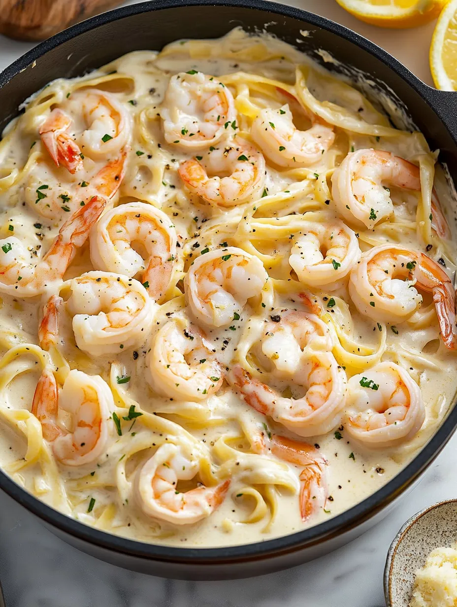 Garnelen Alfredo selbstgemacht
