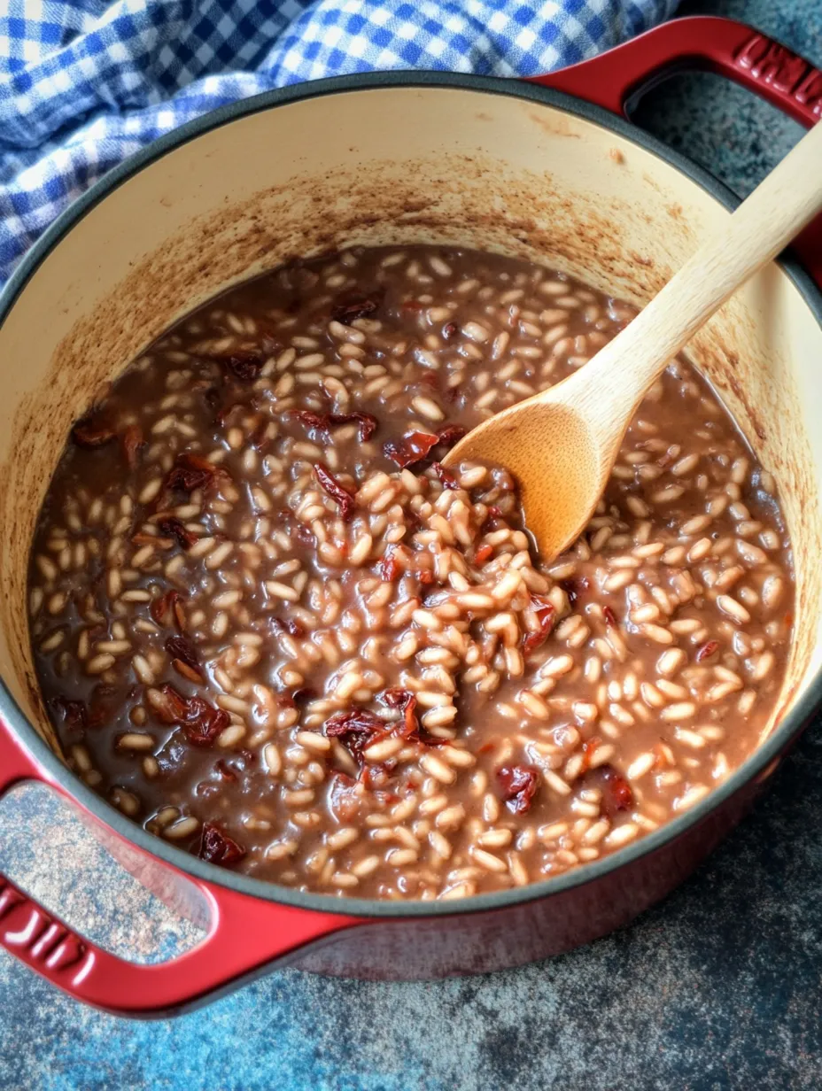 Würziges Rotwein-Risotto mit Süßen Zwiebeln – Herzhaft und Samtig