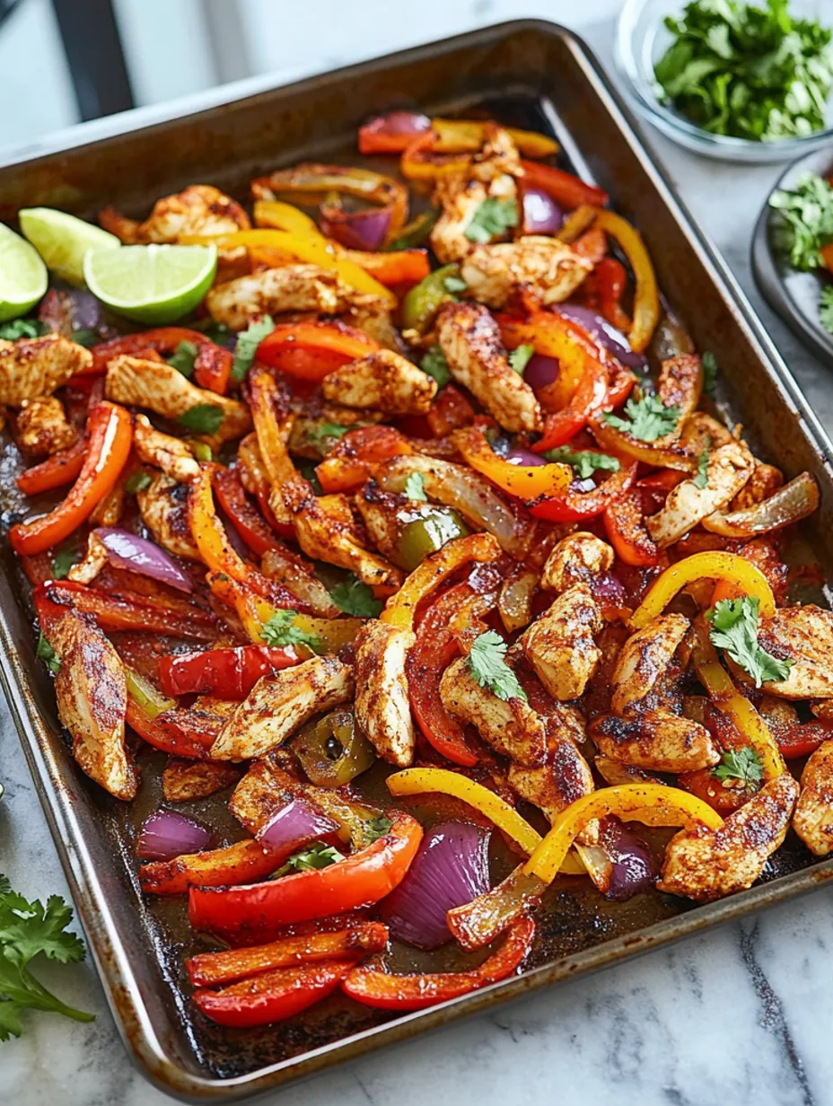Einfache Blech-Hähnchen-Fajitas