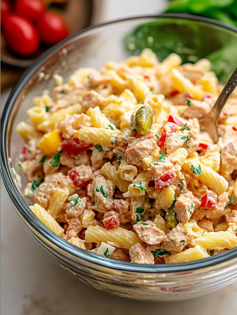 Cremiger Thunfisch Nudelsalat