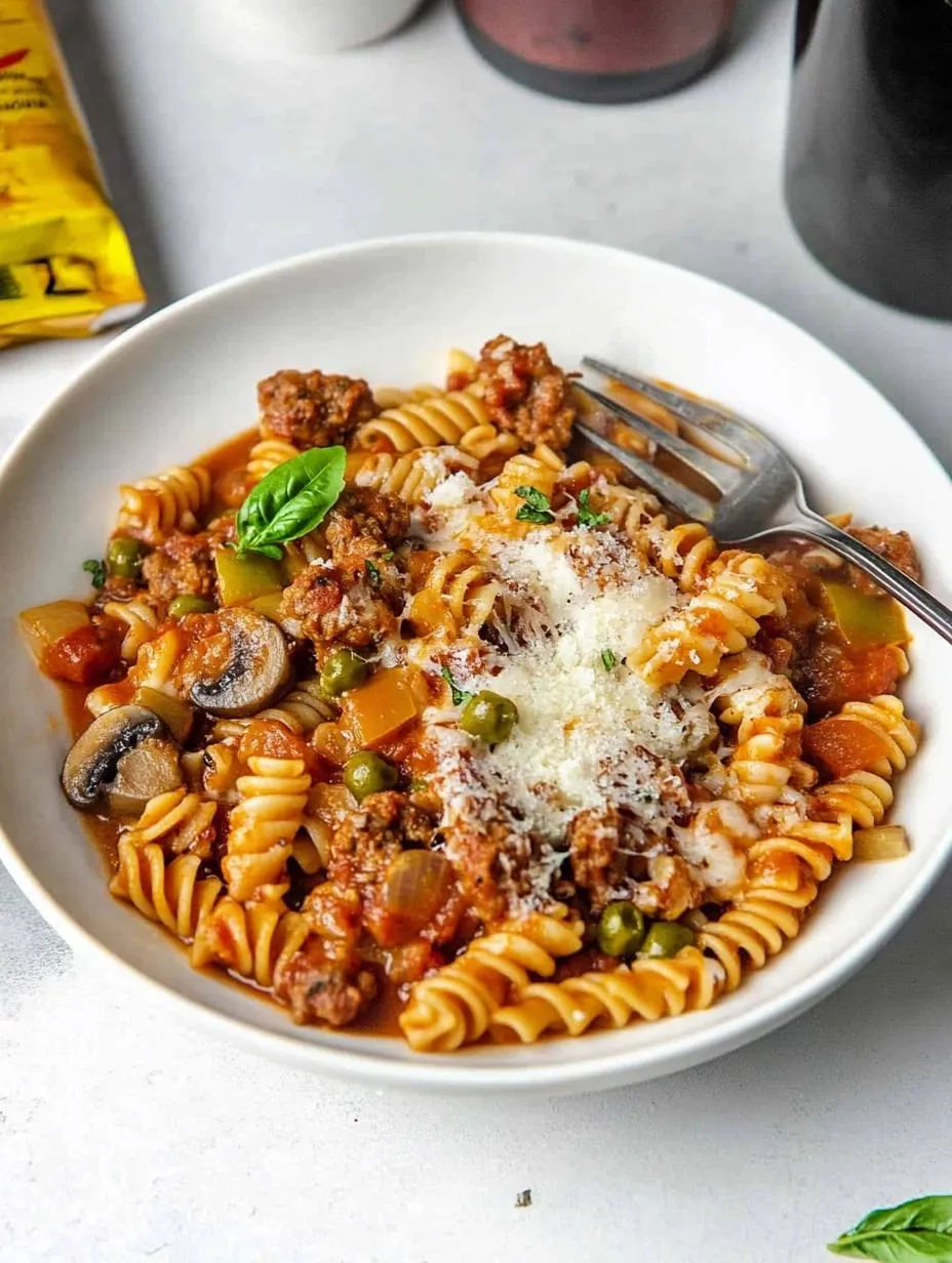 Selbstgemachter Eintopf Pizza Pasta