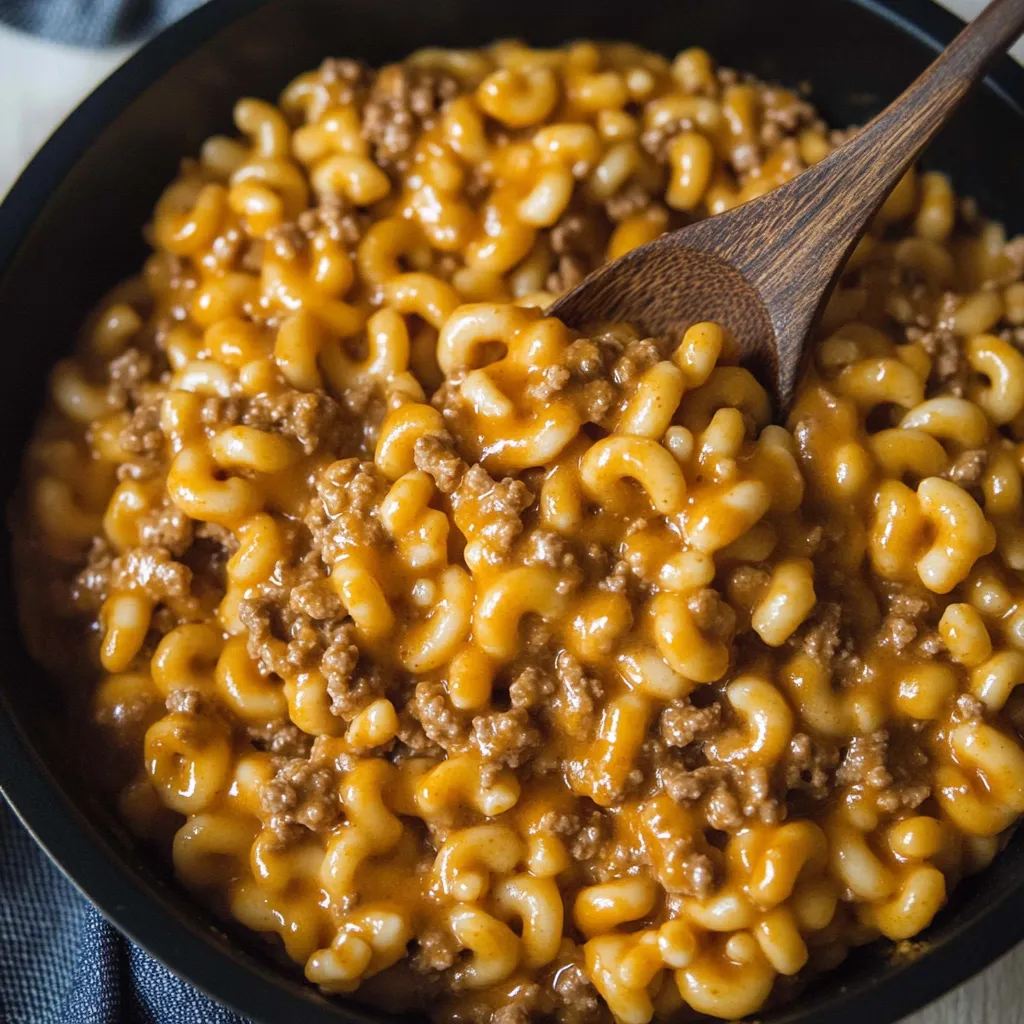 Leckere Burger-Pasta