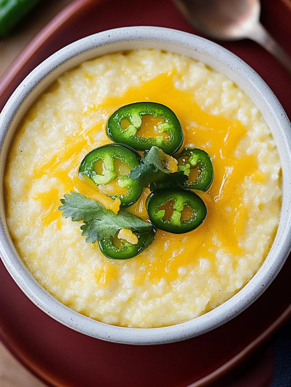 Cremiger Jalapeño-Käse-Grieß