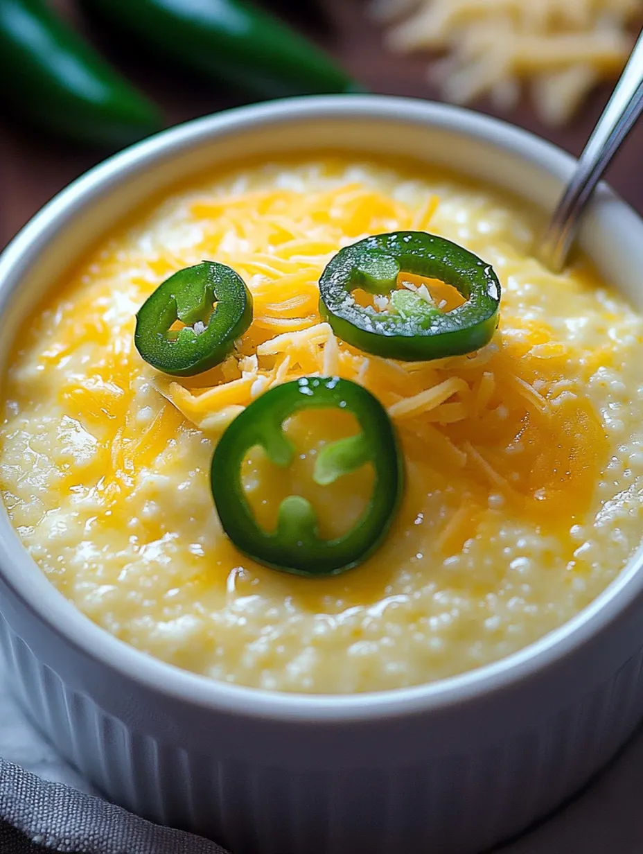 Cremiger Jalapeño-Käse-Grieß Übersicht