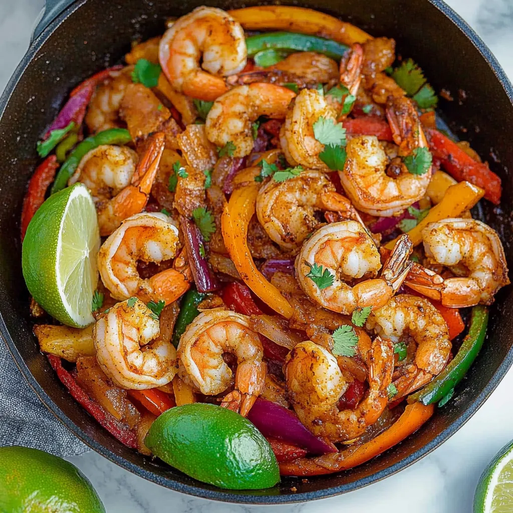 Pfannen Garnelen Fajitas einfach