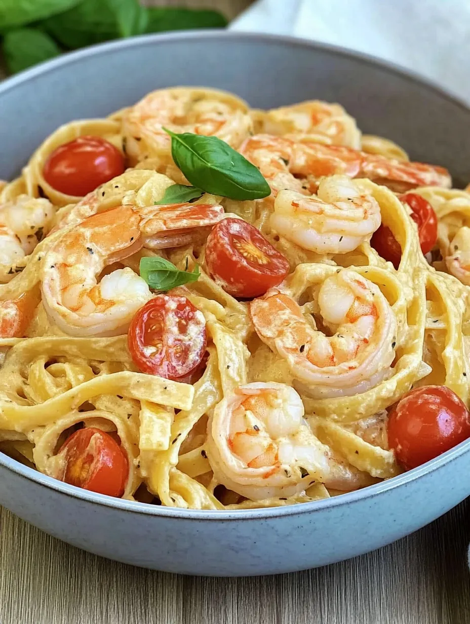 Spaghetti mit Garnelen und cremiger Sauce – Genuss pur