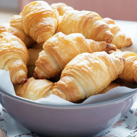 Knusprige Schinken-Käse-Hörnchen mit Frischkäse