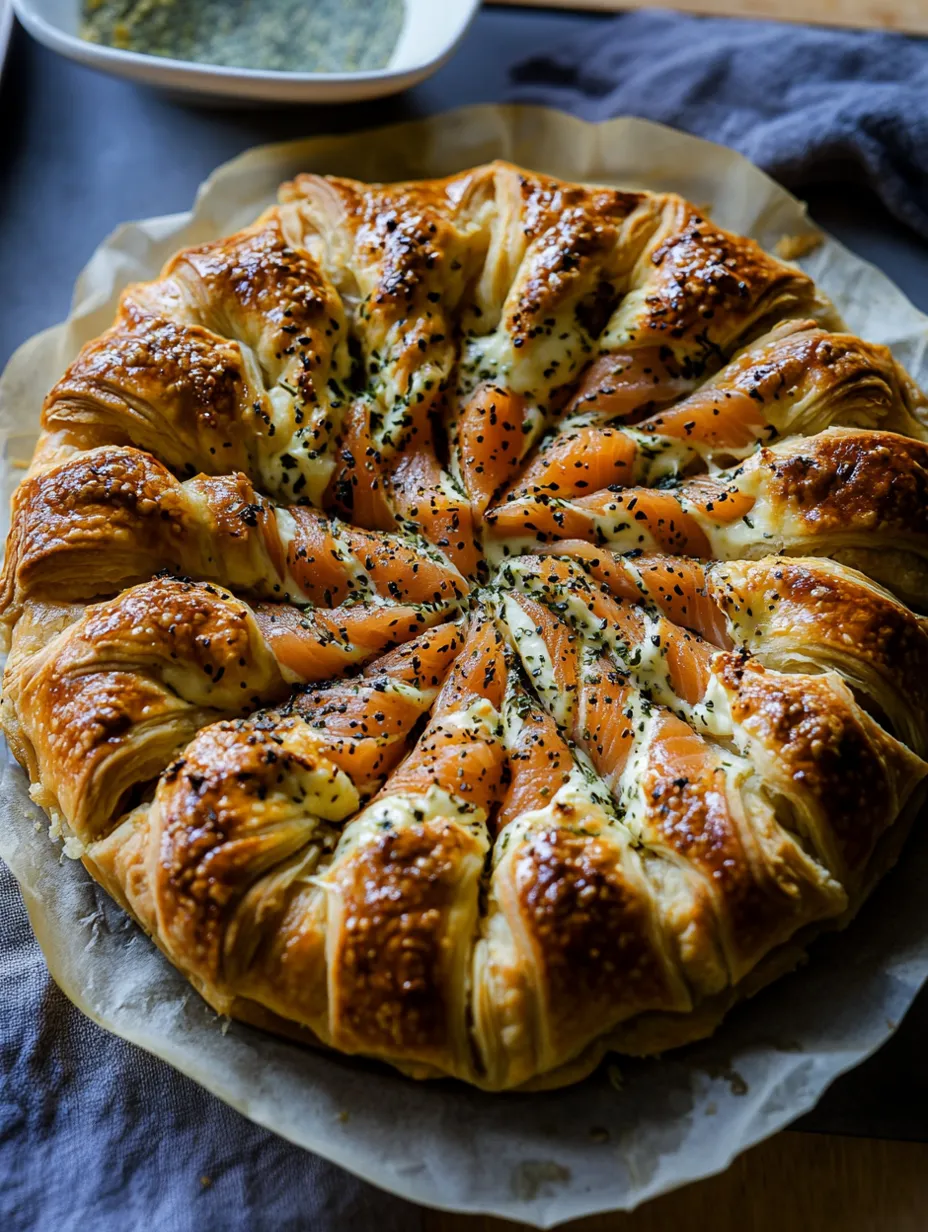 Räucherlachs & Frischkäse Tarte Soleil