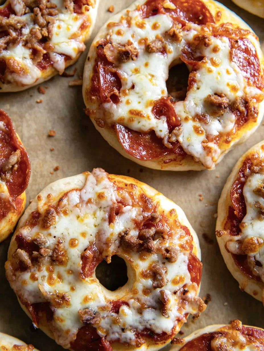 Hausgemachte Pizza-Bagels