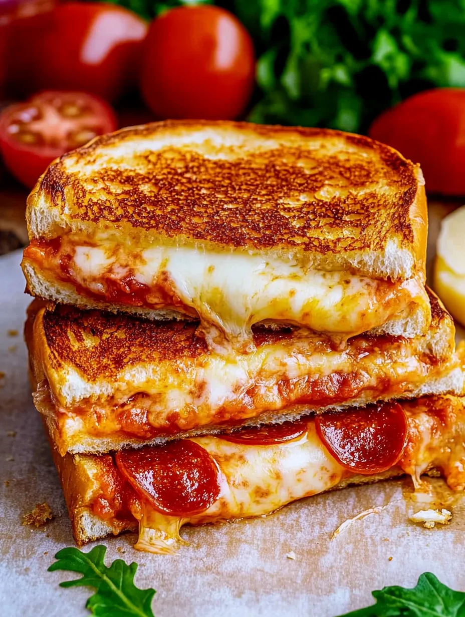 Hausgemachtes Pizza-Käsesandwich