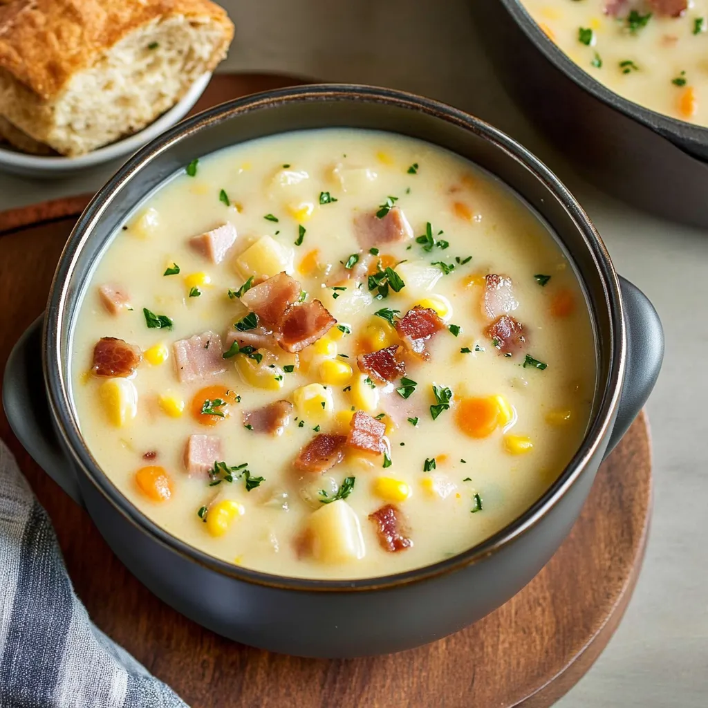 Cremige Schinkensuppe
