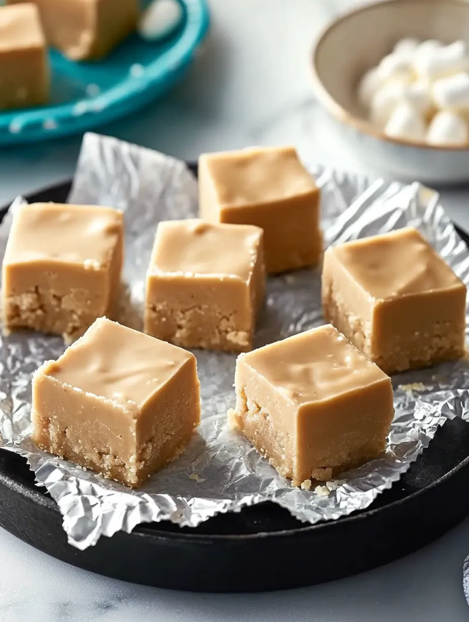Erdnussbutter Fudge mit Marshmallow-Creme