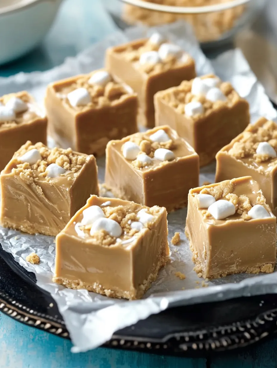 Einfache Erdnussbutter Fudge mit Marshmallow-Creme