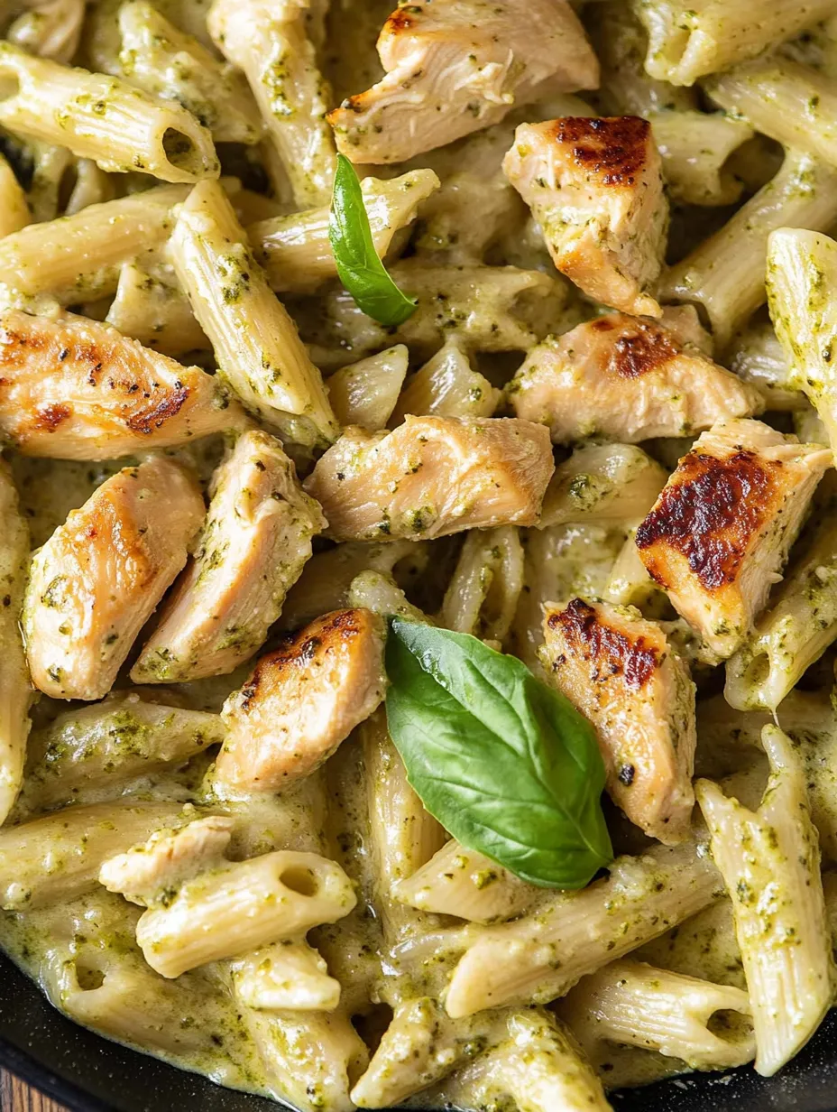 Cremige Hähnchen-Pesto-Pasta selbstgemacht