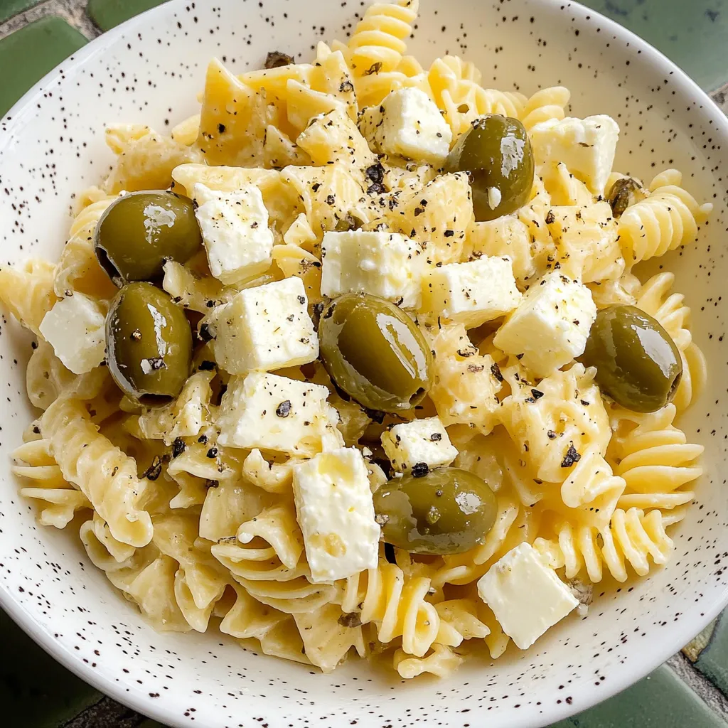 Nahaufnahme Dirty Martini Nudelsalat