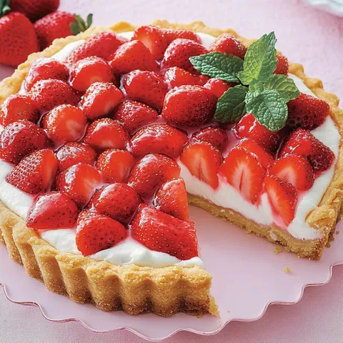 Cremiger Erdbeerkuchen mit Mascarpone