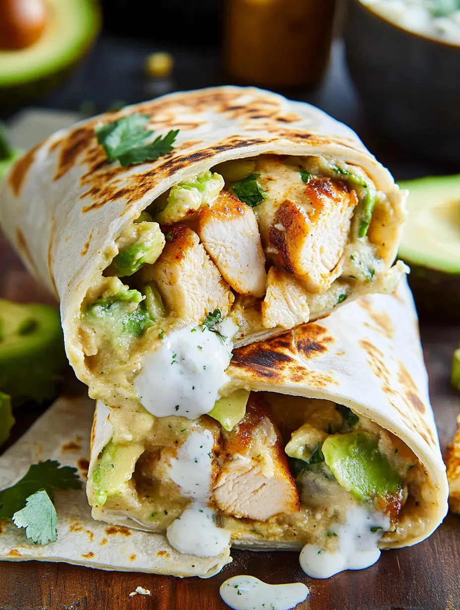 Chicken Avocado Burritos