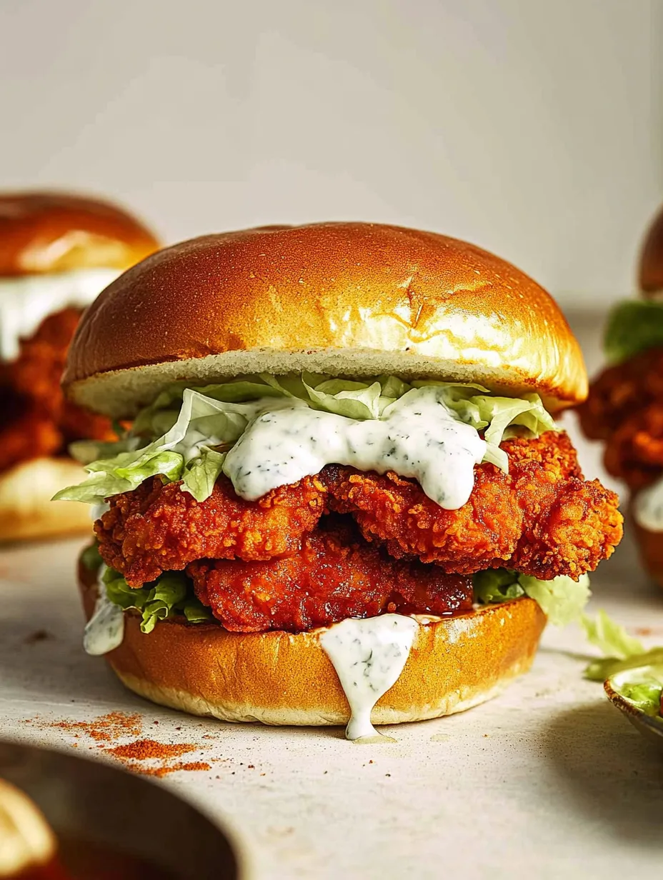 Gebackenes Nashville Hot Chicken Sandwich Rezept
