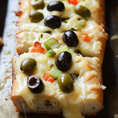 Knuspriges Käse-Olivenbrot