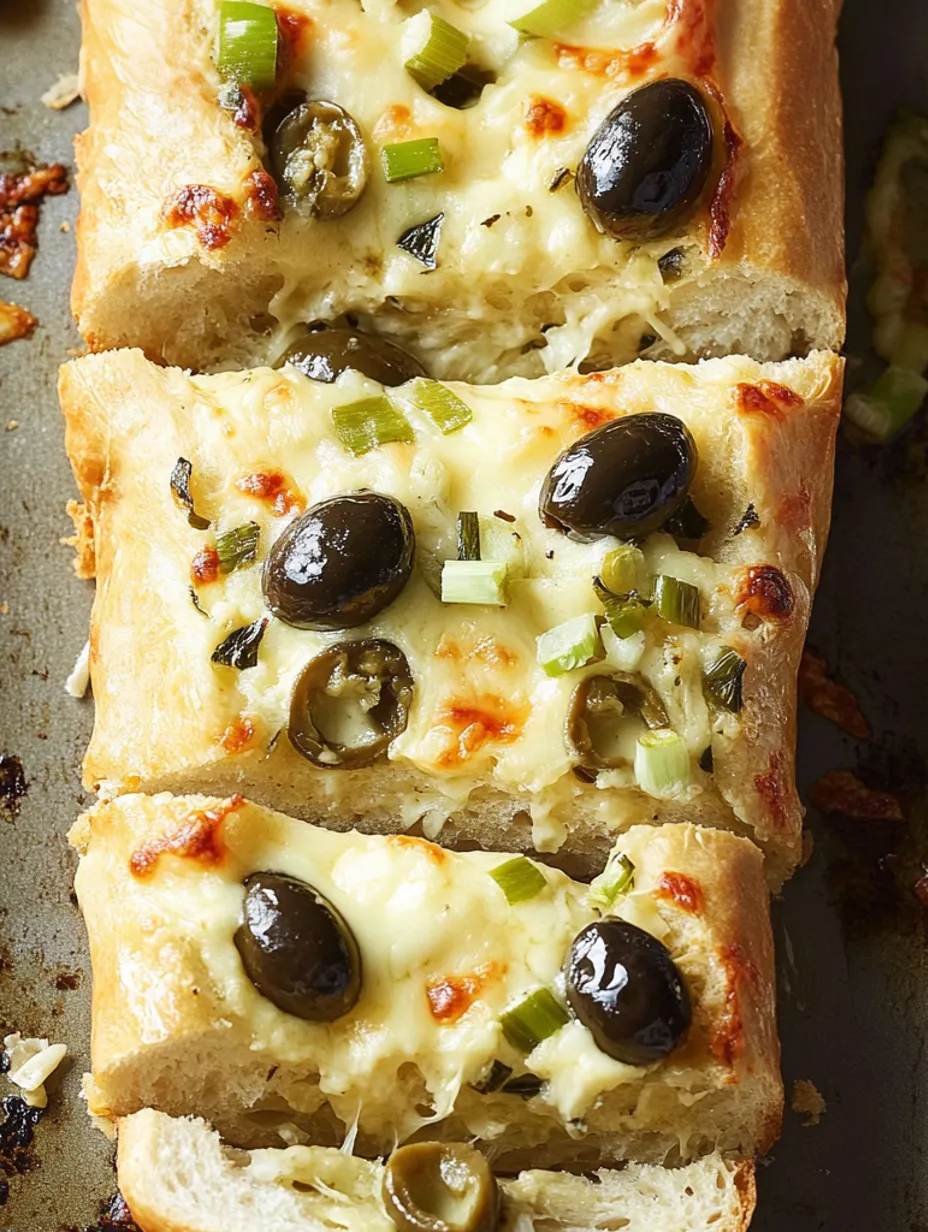 Einfaches Olivenbrot mit viel Käse