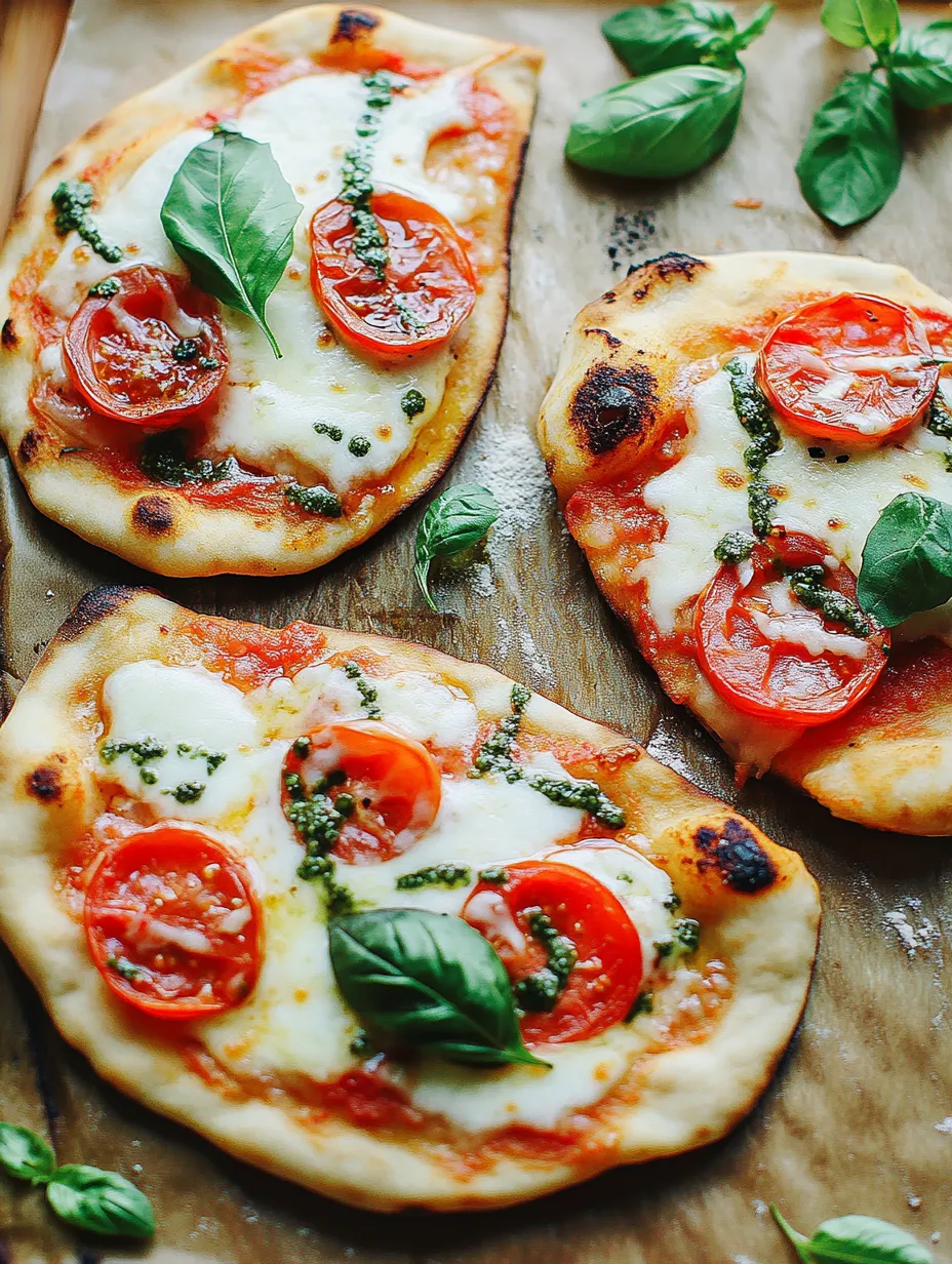 Caprese Naan Pizzas Rezept