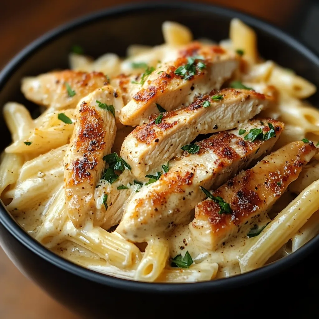 Einfache Crock Pot cremige Cajun-Hähnchen-Pasta