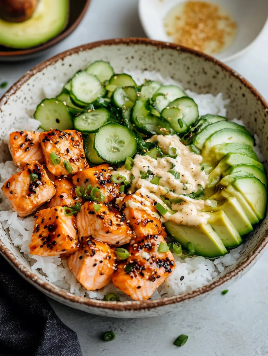 Scharfe Lachs-Bowls