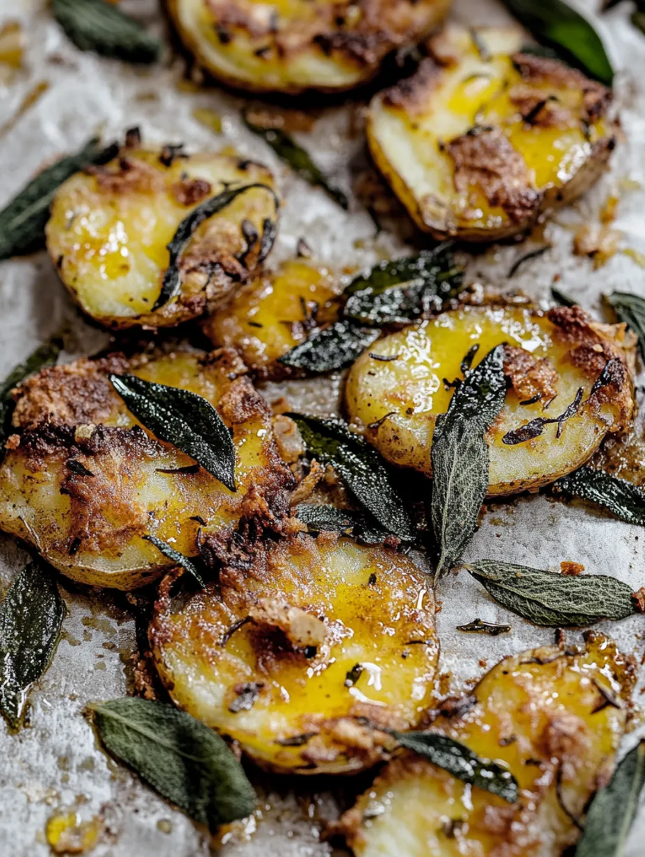 Zerdrückte Salbei-Kartoffeln mit Butter