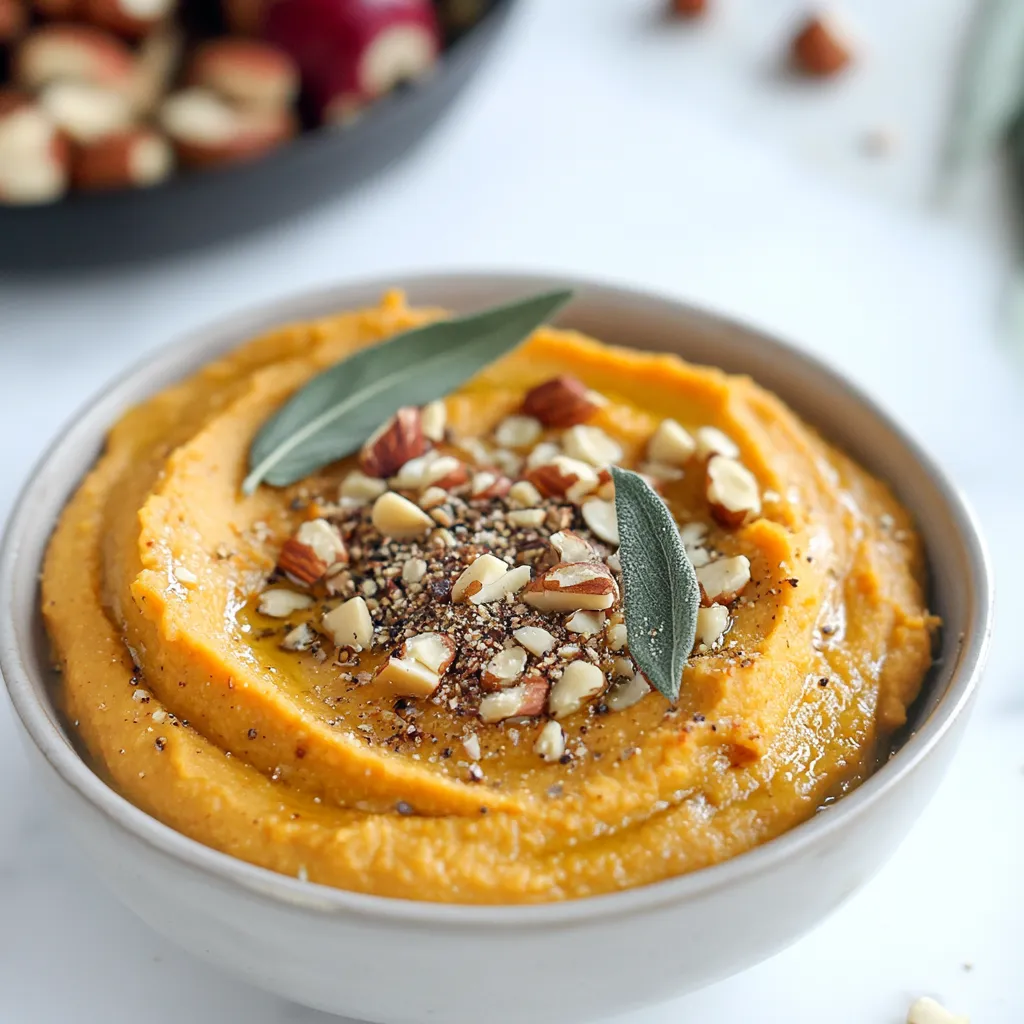 Kürbis Hummus mit Salbei & Dukkah