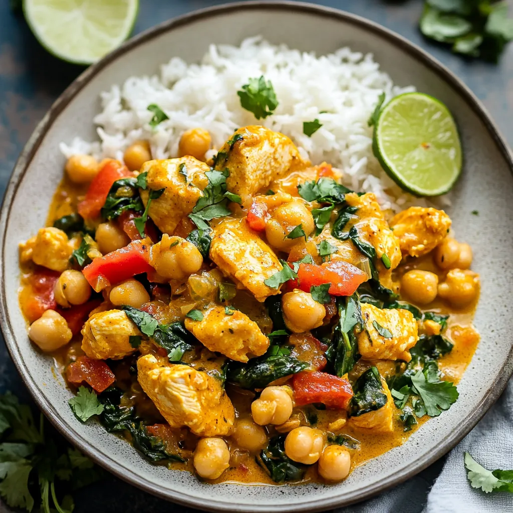 Hähnchen Kichererbsen Curry