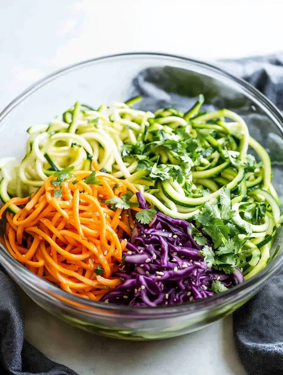 Schnelle asiatische Zucchini-Nudeln würzig