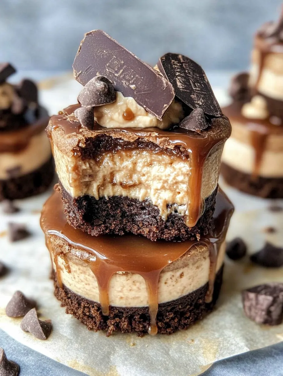 Rohe Karamell-Brownie-Käsekuchen Hausgemacht
