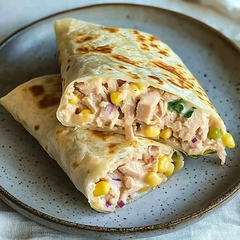 Leckerer Tunfisch-Wrap mit Käse