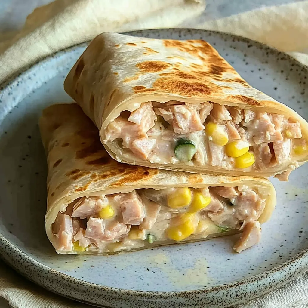 Einfacher Thunfisch Käse Wrap