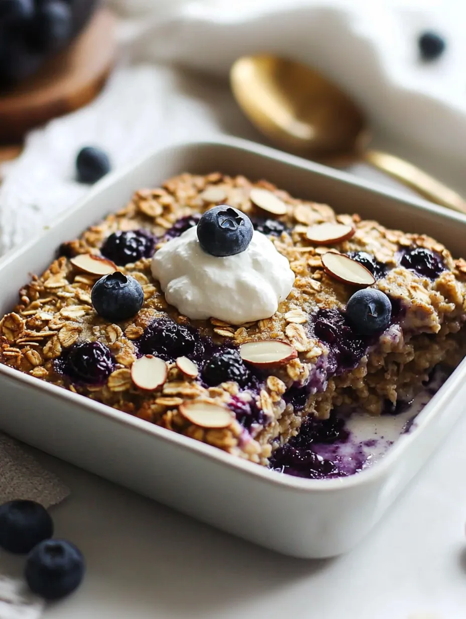 Gesundes Blaubeer-Haferflocken-Ofengericht (Glutenfrei)