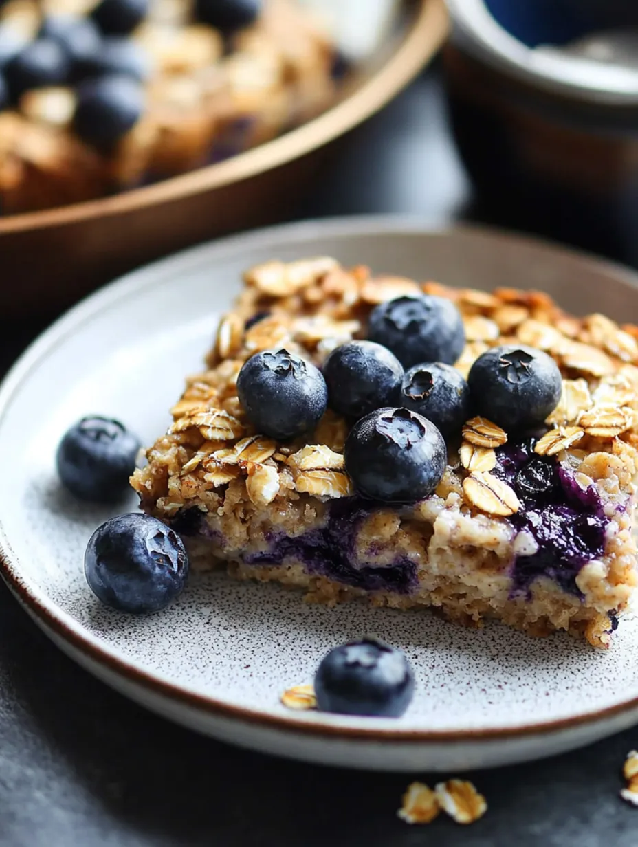 Gesundes Blaubeer-Haferflocken-Ofenfrühstück