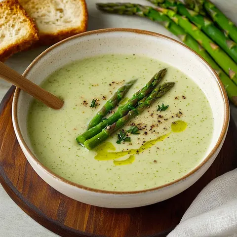 Spargelsuppe cremig und frisch