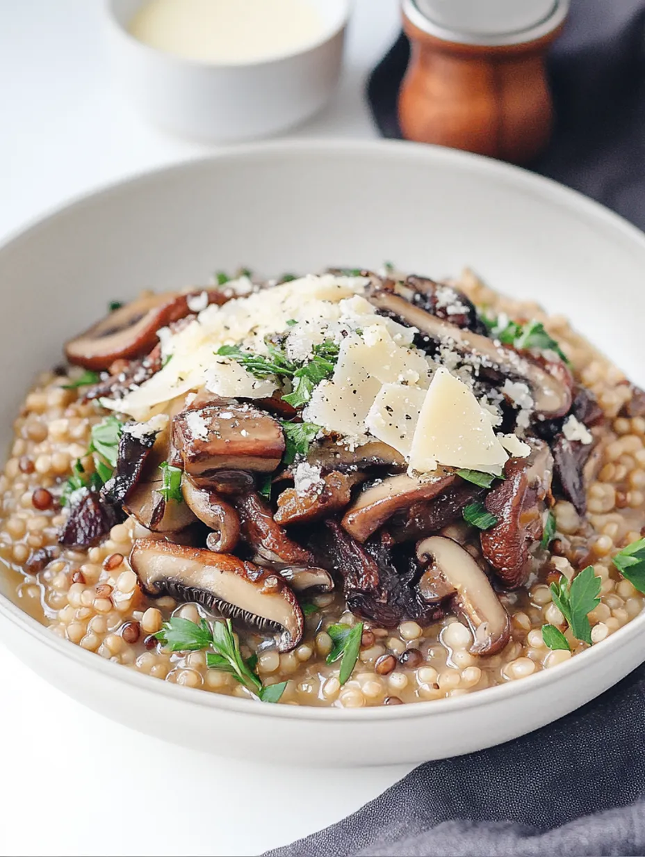 Farro mit Linsen, Pilzen & Trüffelöl