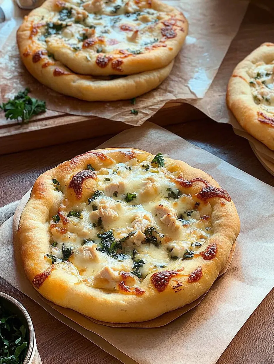 Mini Chicken Alfredo Pizza selbstgemacht