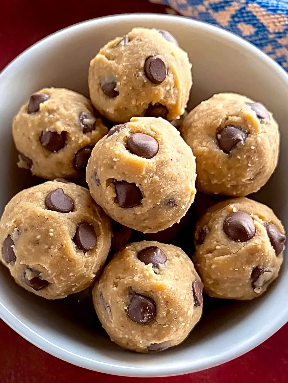 Kichererbsen Cookie Dough Bällchen selbstgemacht