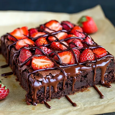 Schoko-Erdbeer Brownies