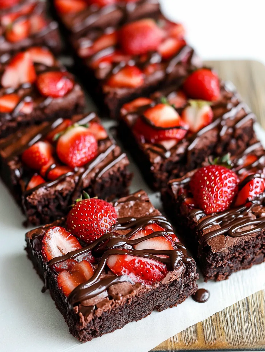 Schoko-Erdbeer Brownies