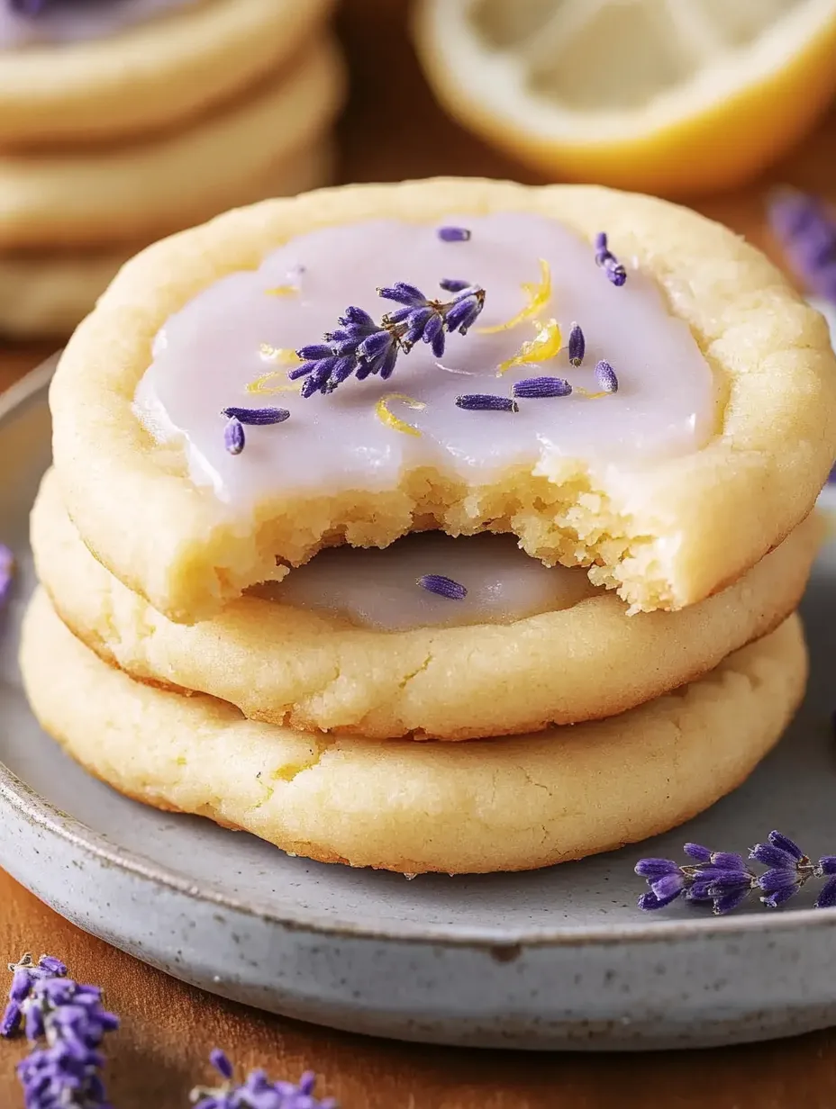 Selbstgemachter Zitronen-Lavendel Keks