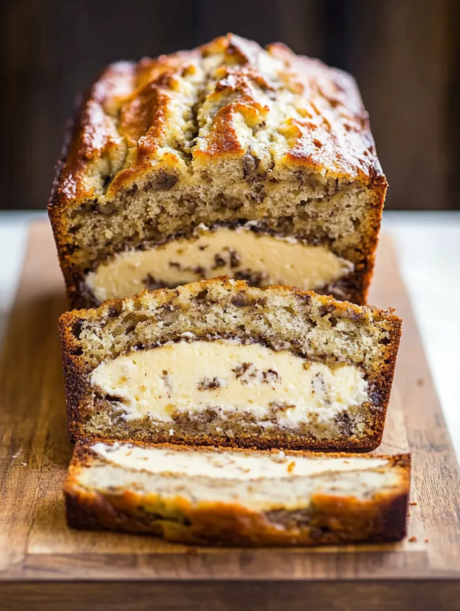 Unschlagbares Bananenbrot mit Frischkäsefüllung