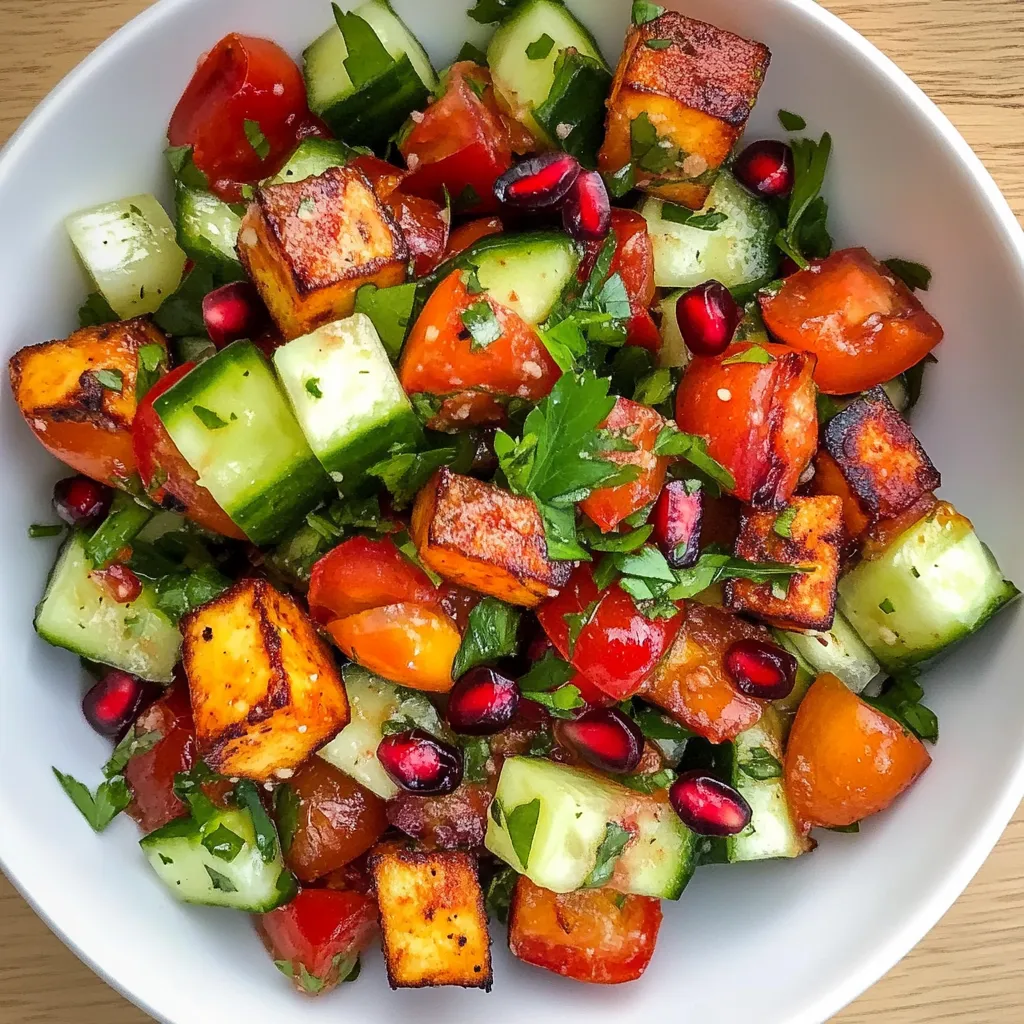 Leckerer Halloumi mit Granatapfel