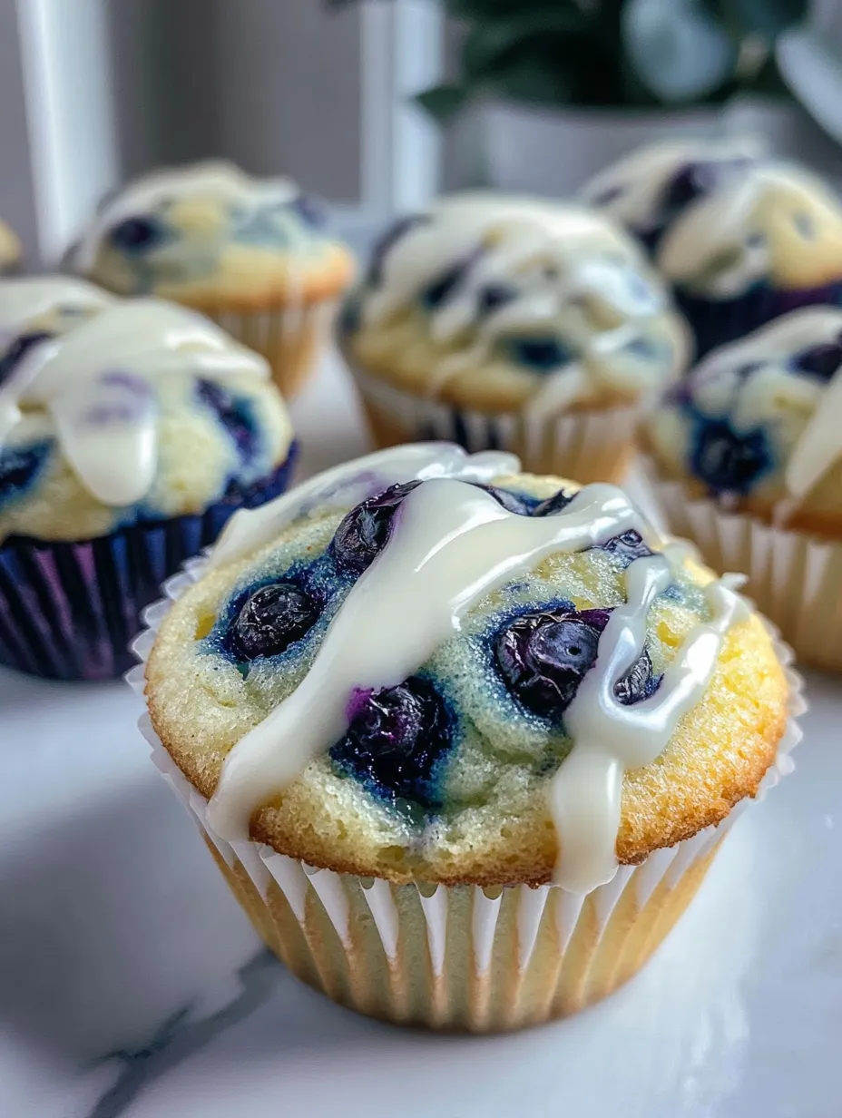 Selbstgemachte Zitronen-Heidelbeer-Muffins