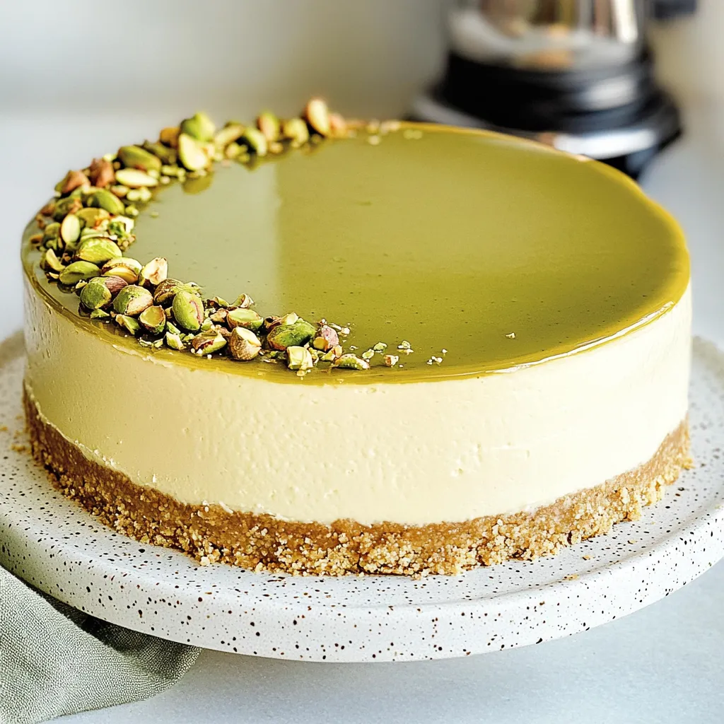 Pistazienkuchen ohne Backen: Perfekte cremige Textur